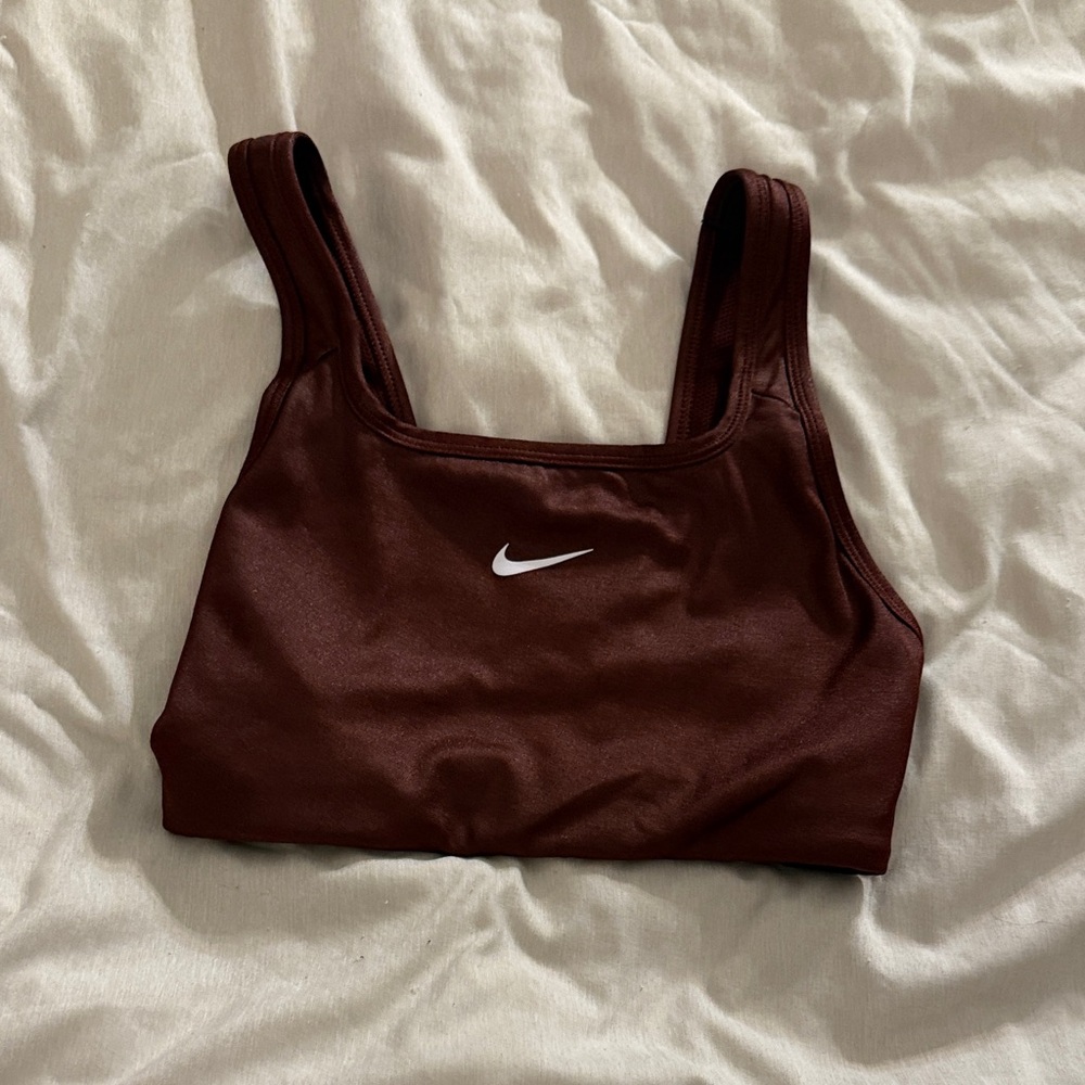 Nike Women's Dark Brown Metalic Sports Bra
